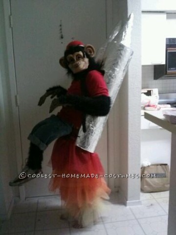 Space Chimp Flying on Rocket Illusion Costume