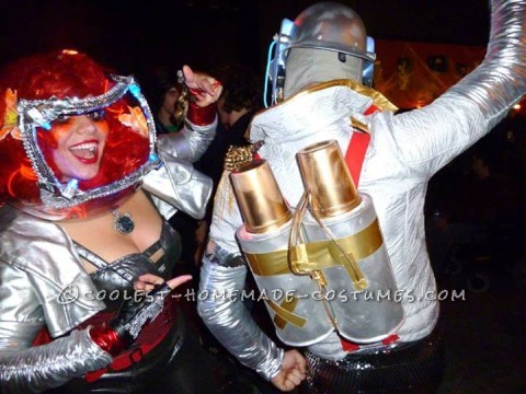 Fashionable Space Visitors Couple Costume