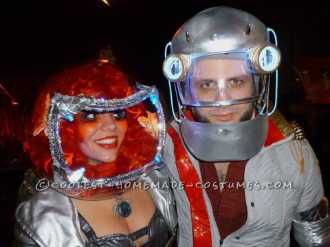 Fashionable Space Visitors Couple Costume