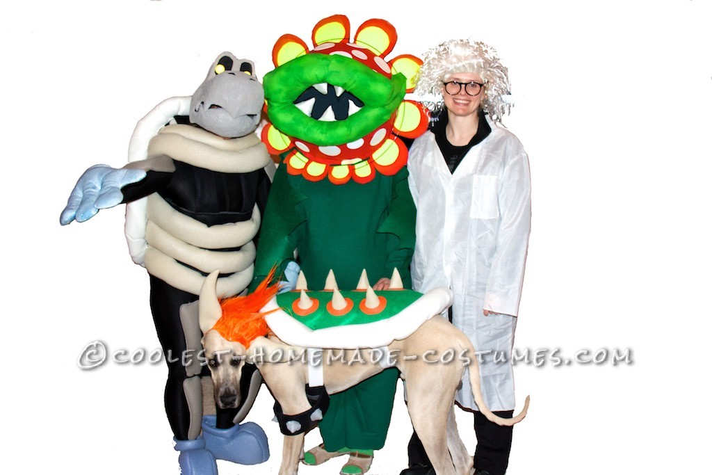Coolest Homemade Mario Brothers Halloween Costumes: Bowser, Dry Bones and Petey Piranha