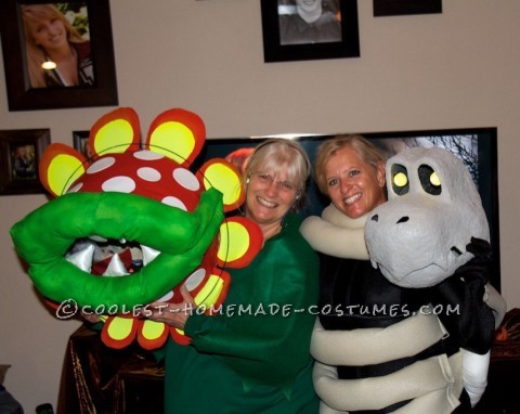 Coolest Homemade Mario Brothers Halloween Costumes: Bowser, Dry Bones and Petey Piranha
