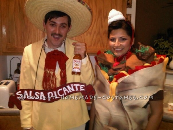 Tapitio Sauce Man and Burrito Girl Couple Costume