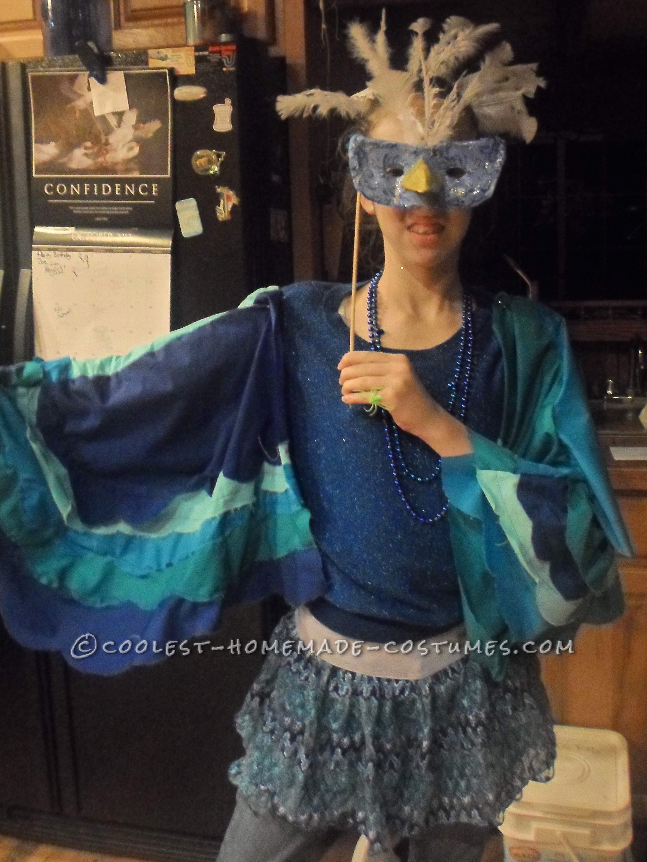 Pretty Blue Bird Costume for a Teen Girl