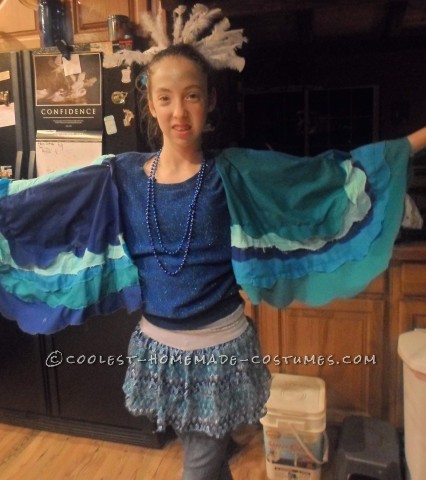 Pretty Blue Bird Costume for a Teen Girl