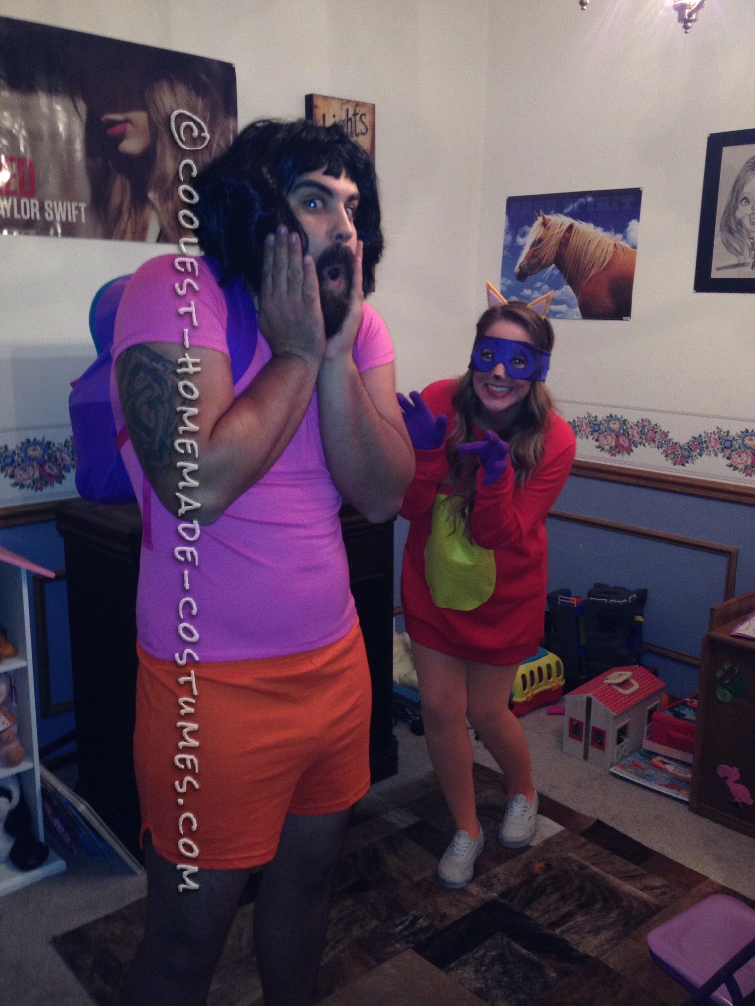 Best Dora the Explorer and Swiper the Fox Adult Couple Costumes