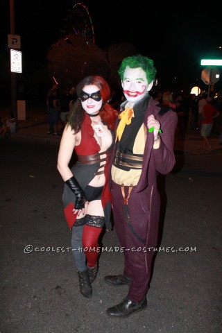The Comic Joker and his Sexy Lady Harley Quinn Couple Halloween Costume