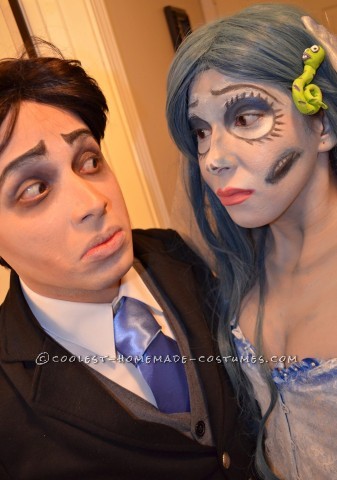 The Corpse Bride Couple Costume: Emily and Victor Van Dort