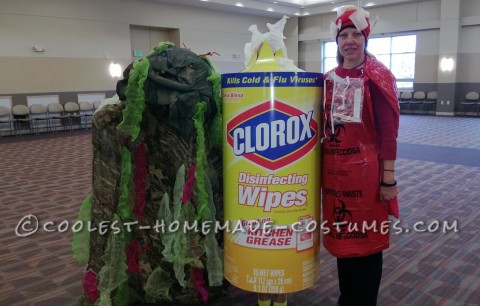 Disinfectant Wipe, Germ and Biohazard Waste Group Costume