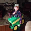 Cool Tractor Farmer Cardboard Box Costume