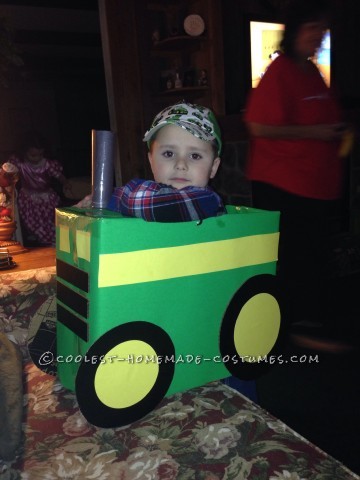 Cool Tractor Farmer Cardboard Box Costume