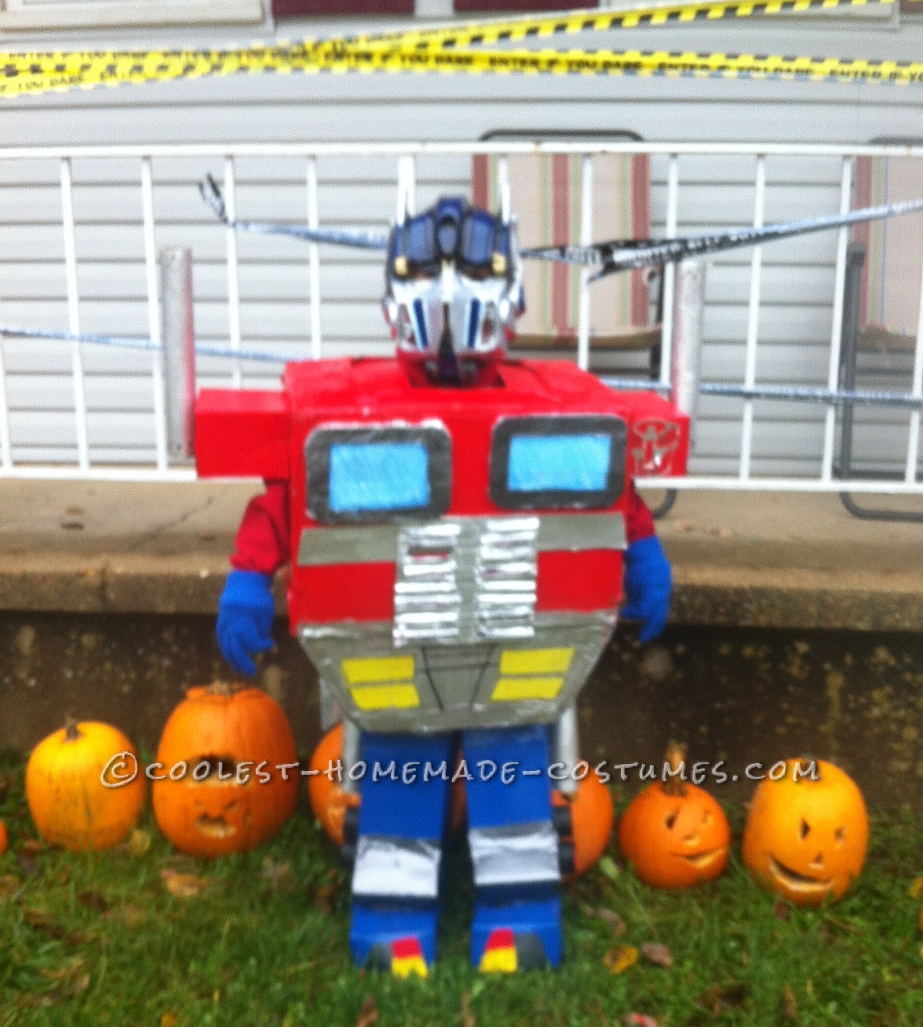 Cardboard Box Optimus Prime Transformer Costume