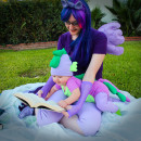 Cheap and Cute Mom and Baby Costume: Twilight Sparkle and Baby Spike the Dragon