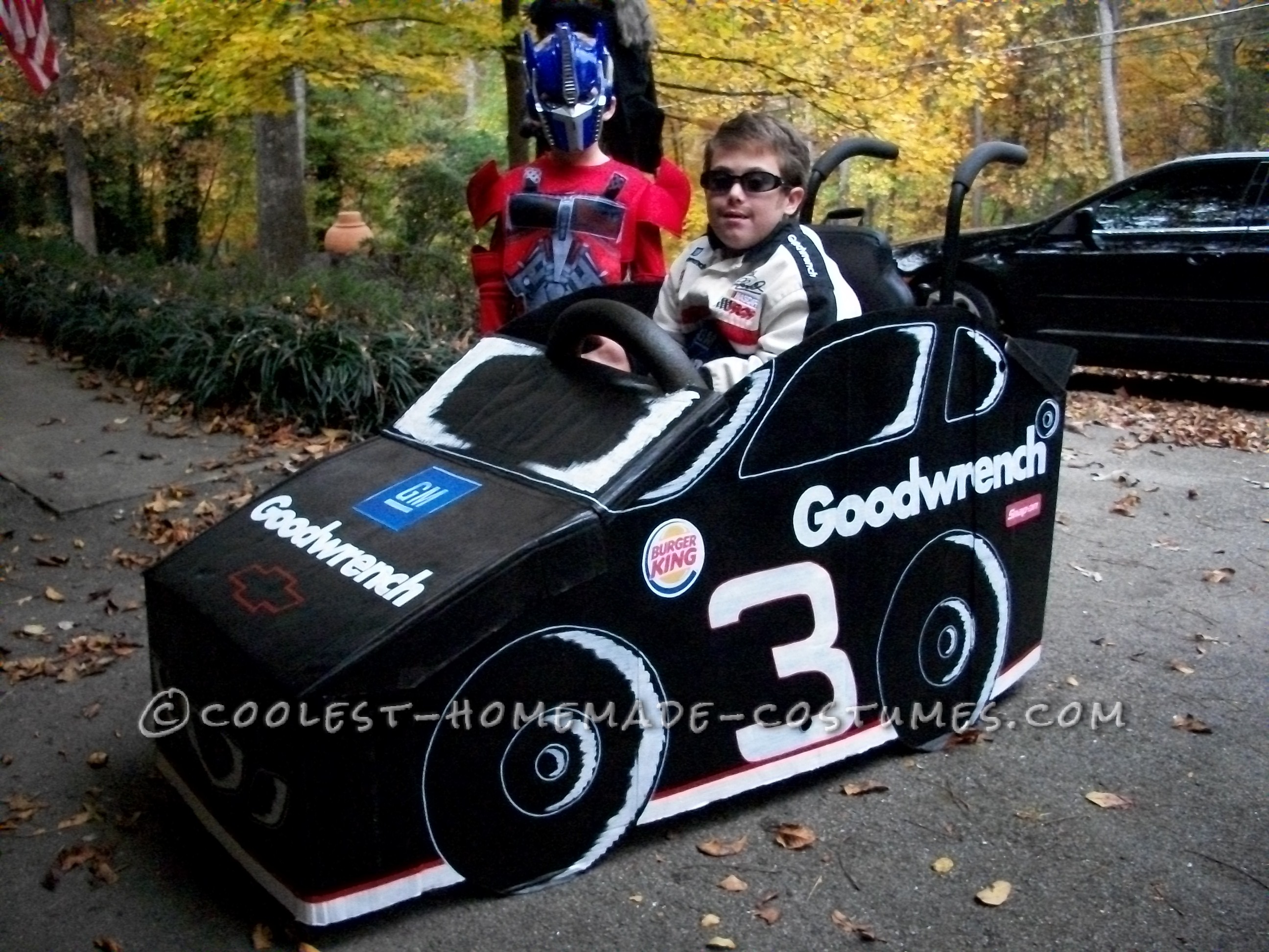 "The Earnhardt #3" Wheelchair Costume for 7 Year Old William Joel