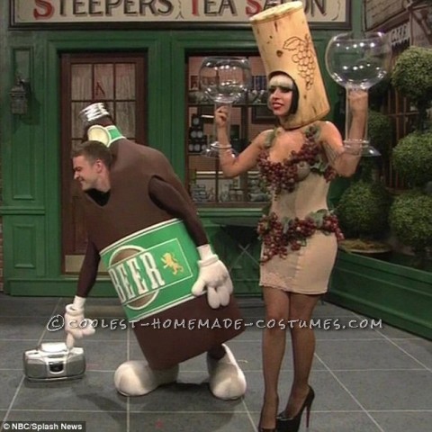 Wine Bottle or Lady Gaga Liquorville on SNL Costume for a Woman