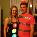 Working Traffic Light and Pylon Couple Costume