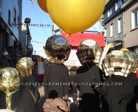 Yummy Chocolate Ferrero Rocher Candy Head Group Costume Idea