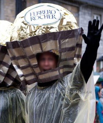 Yummy Chocolate Ferrero Rocher Candy Head Group Costume Idea