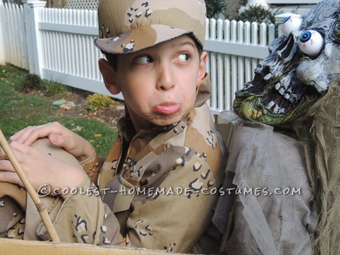 Zombie Freeride Illusion Costume for a Boy