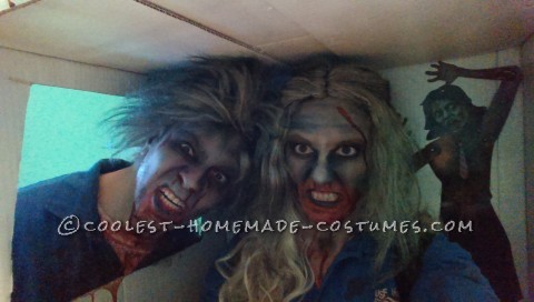 Creepy DIY Zombie Truckers Couple Costume