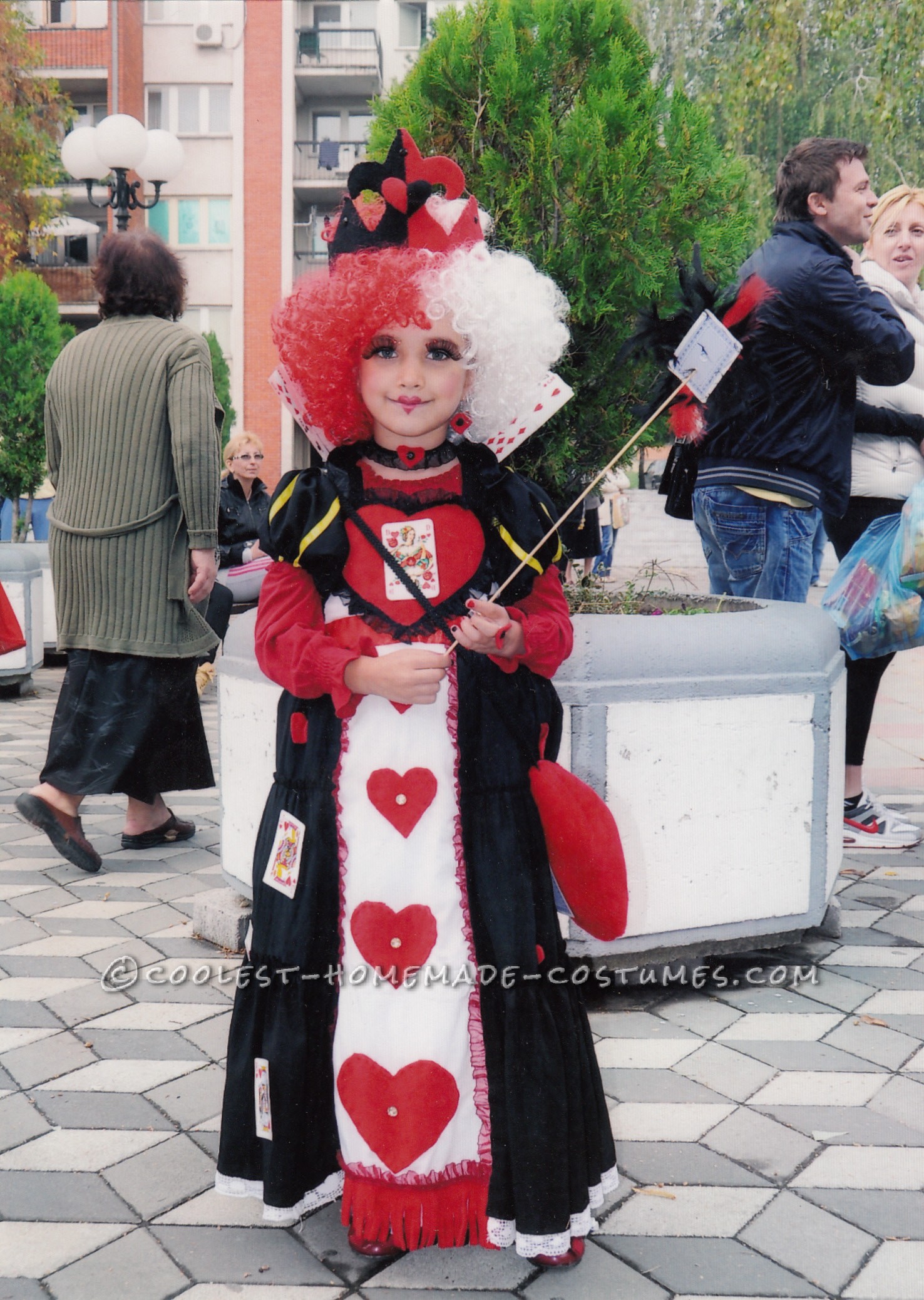 Queen of Hearts DIY Costume for a Girl