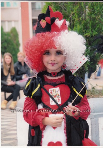 Queen of Hearts DIY Costume for a Girl