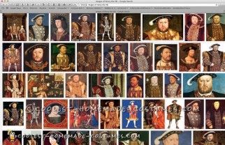 Nasty King Henry VIII Costume with a Bloody Head in a Basket