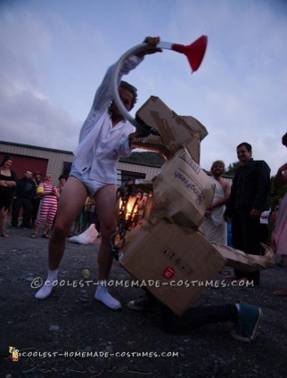 Easy Last Minute Carton Box Dinosaur Costume