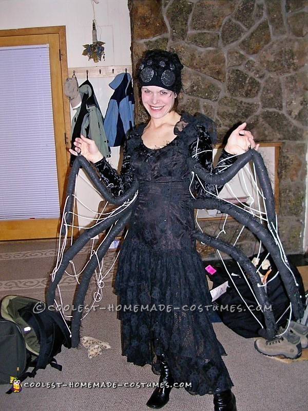 Elegant Homemade Black Widow Spider Costume