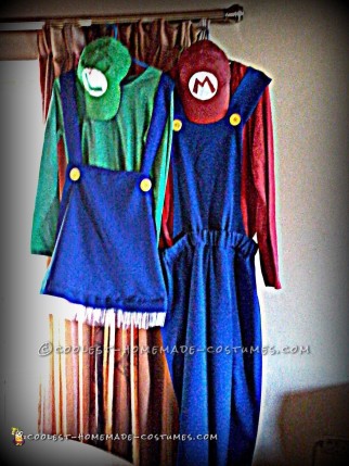 Super Fun DIY Mario Brothers Costume for Couples