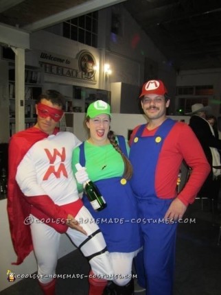 Super Fun DIY Mario Brothers Costume for Couples