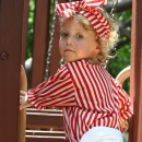 Beautiful Girl's Victorian Beach Bather Costume