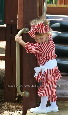 Beautiful Girl's Victorian Beach Bather Costume