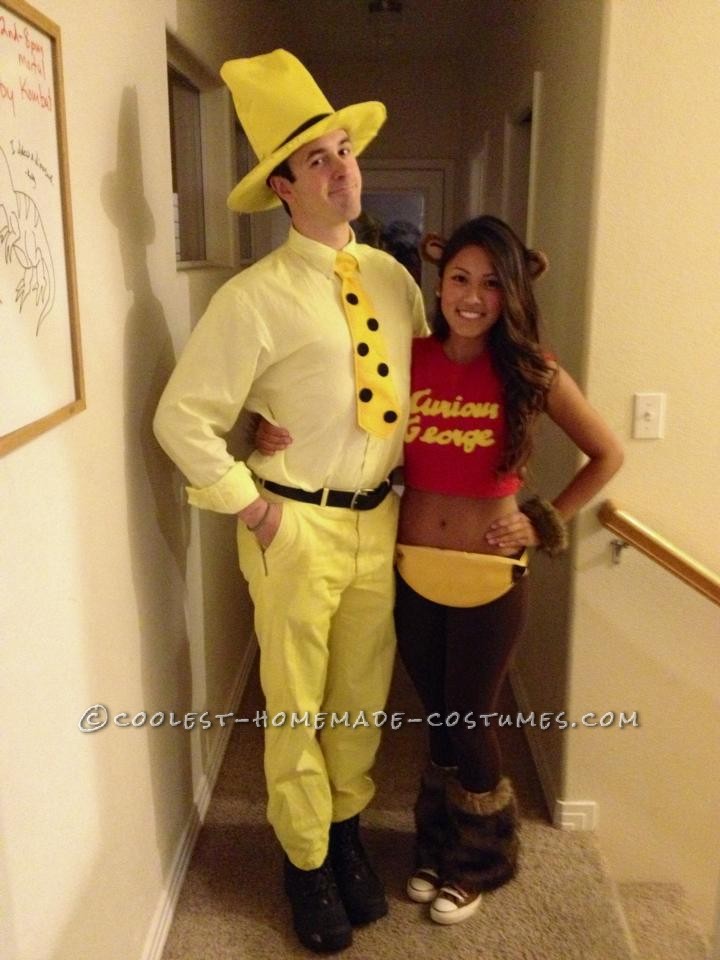 Curious George and The Man In The Yellow Hat Couple Costume