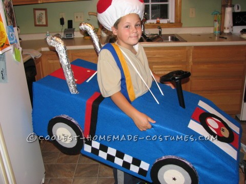 Cool Mario Bros. Toad Racing Kart Costume