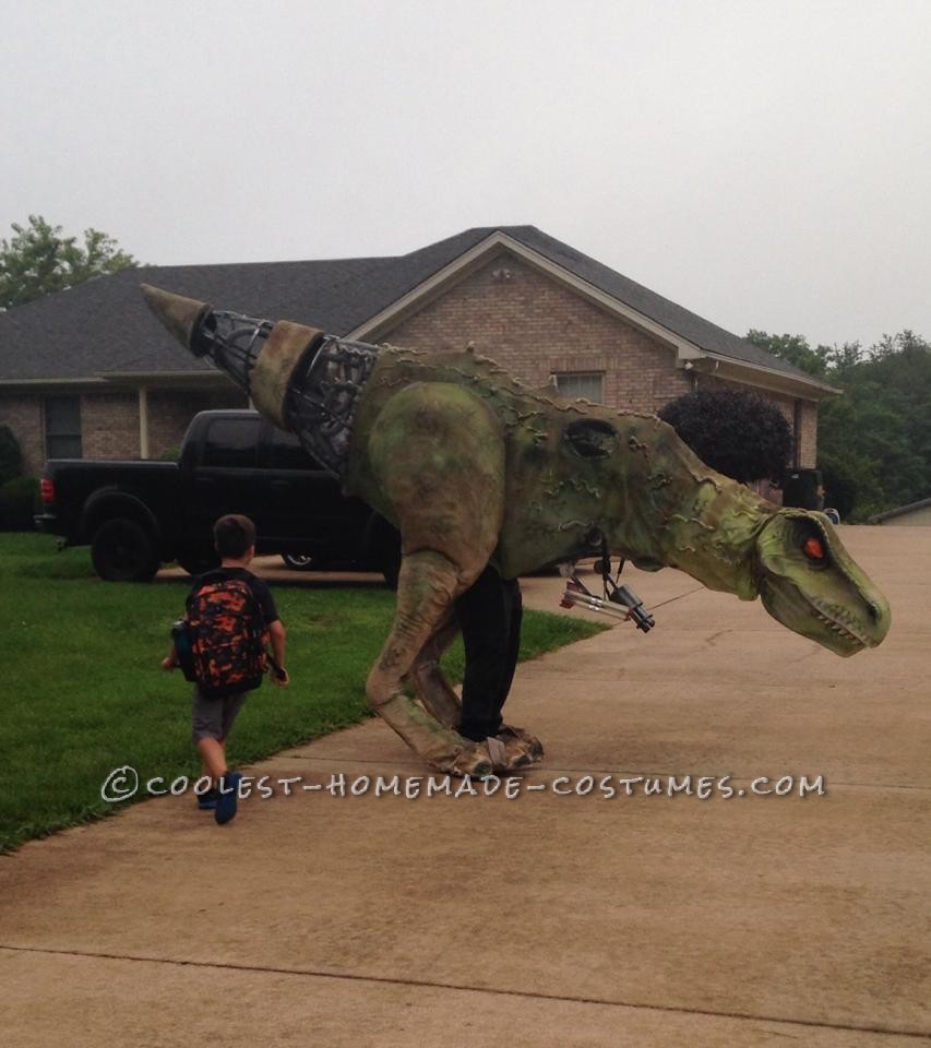 Epic DIY Cyborg T-Rex Costume