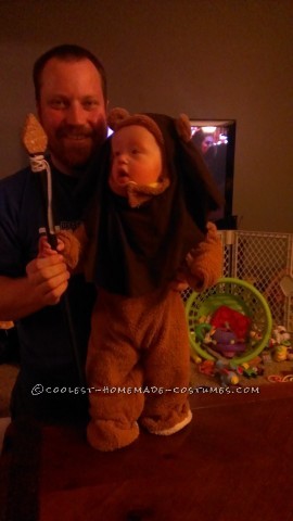 Cute Homemade Little Ewok Costume