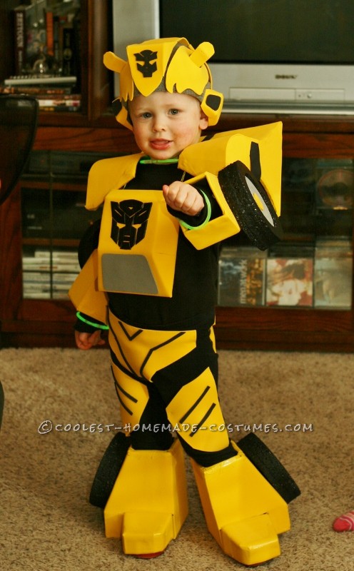 Cool Bumblebee Autobot Homemade Costume for Toddlers