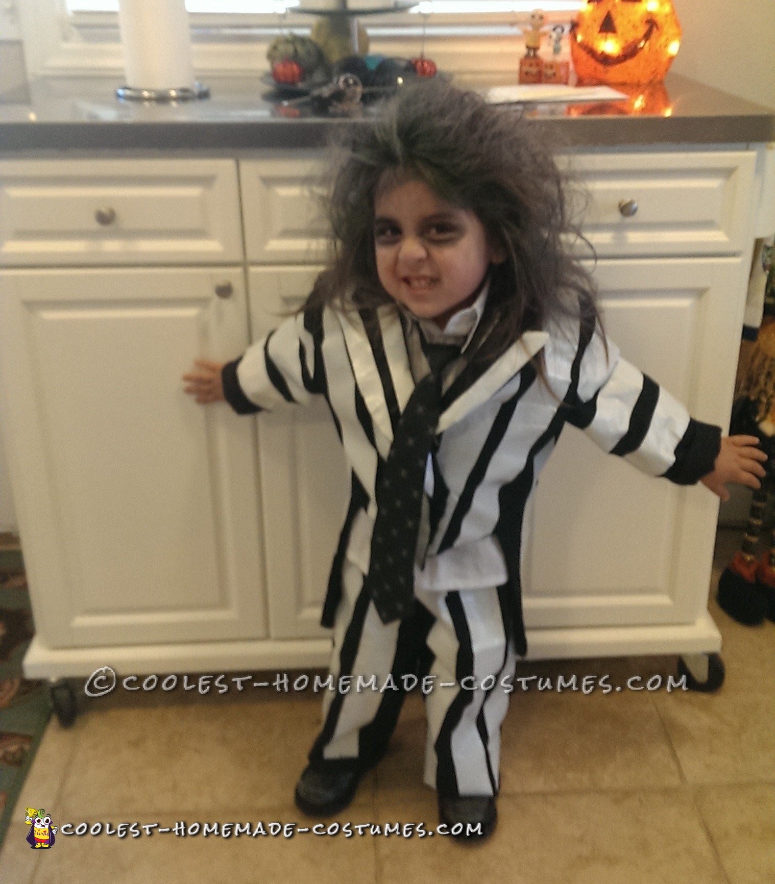Easy Beetlejuice Costume for a Child