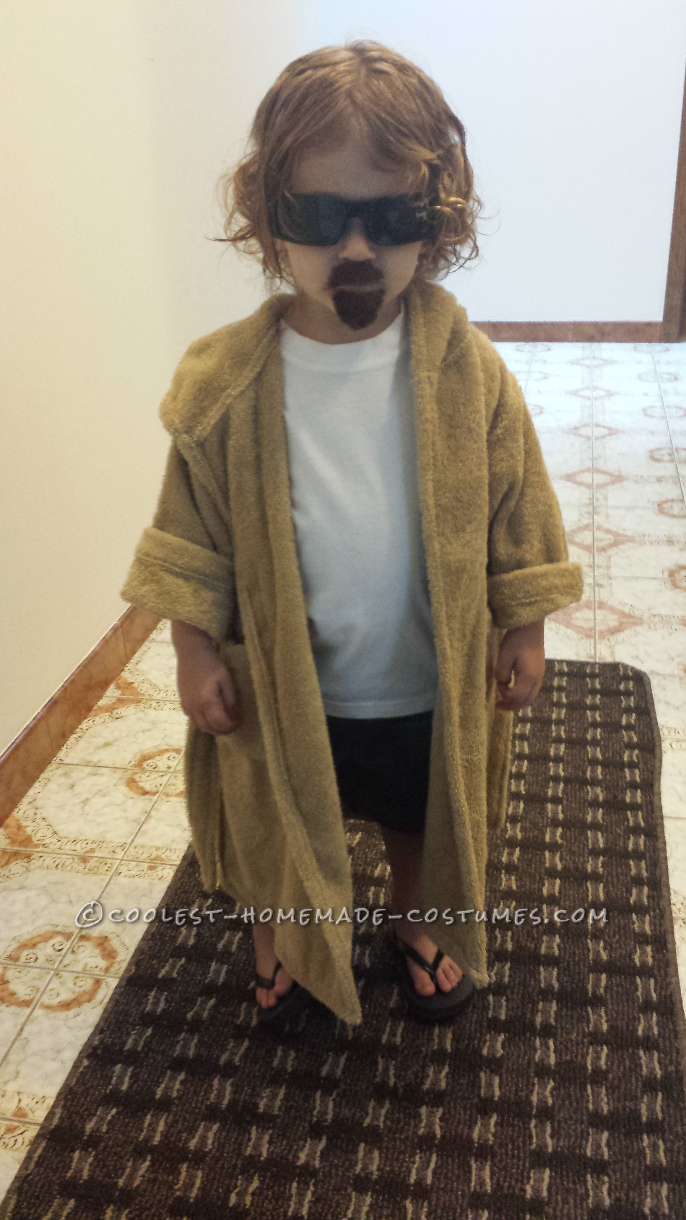 Original Homemade Toddler Costume: The Dude from Big Lebowski