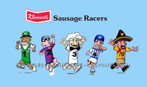 Last Minute Group Costume Idea: MLB Racing Sausages