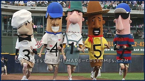 Last Minute Group Costume Idea: MLB Racing Sausages