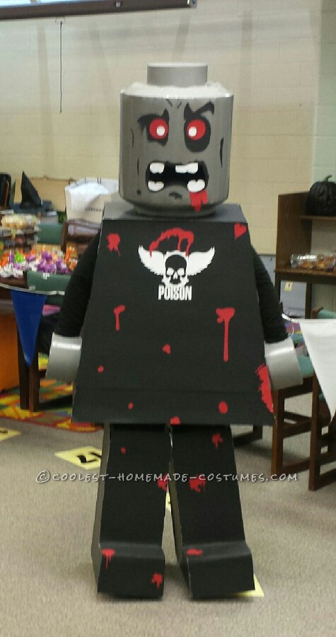 Six Foot Tall Lego Zombie Man Costume