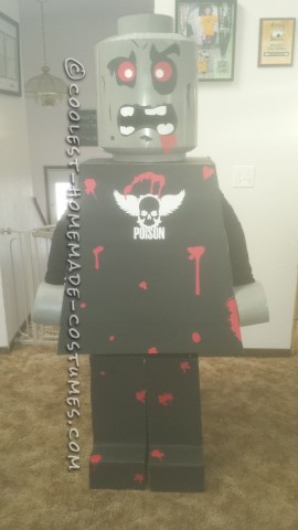 Six Foot Tall Lego Zombie Man Costume