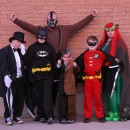 Cool Batman, Robin and Villain Family Costumes