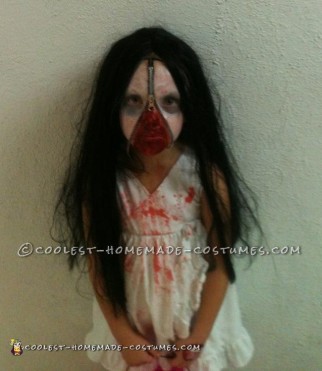 Scary Zipper-Face Bloody Mary Costume