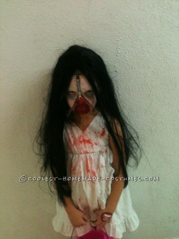 Scary Zipper-Face Bloody Mary Costume