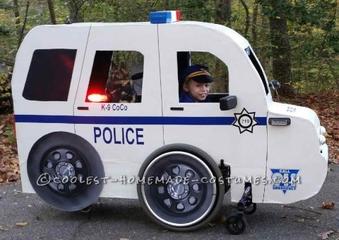 Carly’s Cop Car Wheelchair Costume