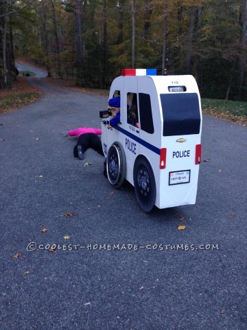 Carly's Cop Car Wheelchair Costume
