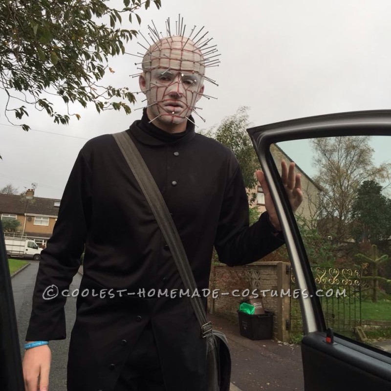 Creepy Homemade Pinhead Costume