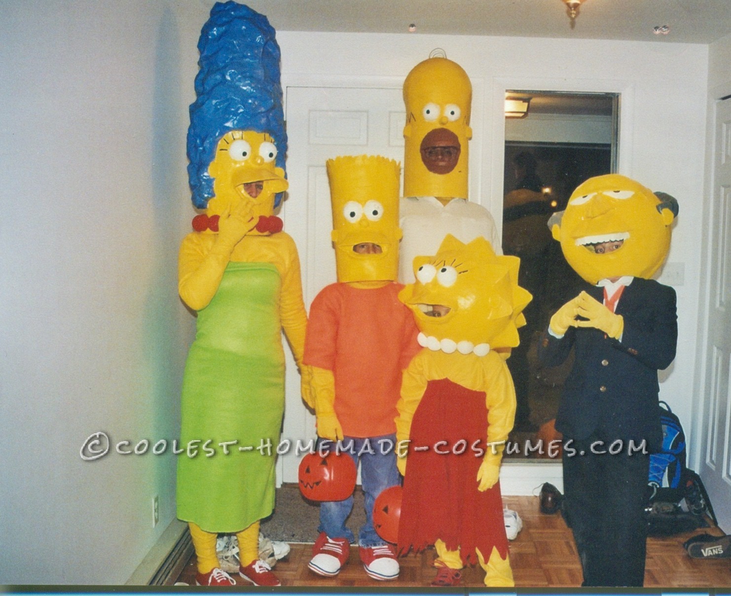 Coolest Paper Mache Simpsons Family Costumes